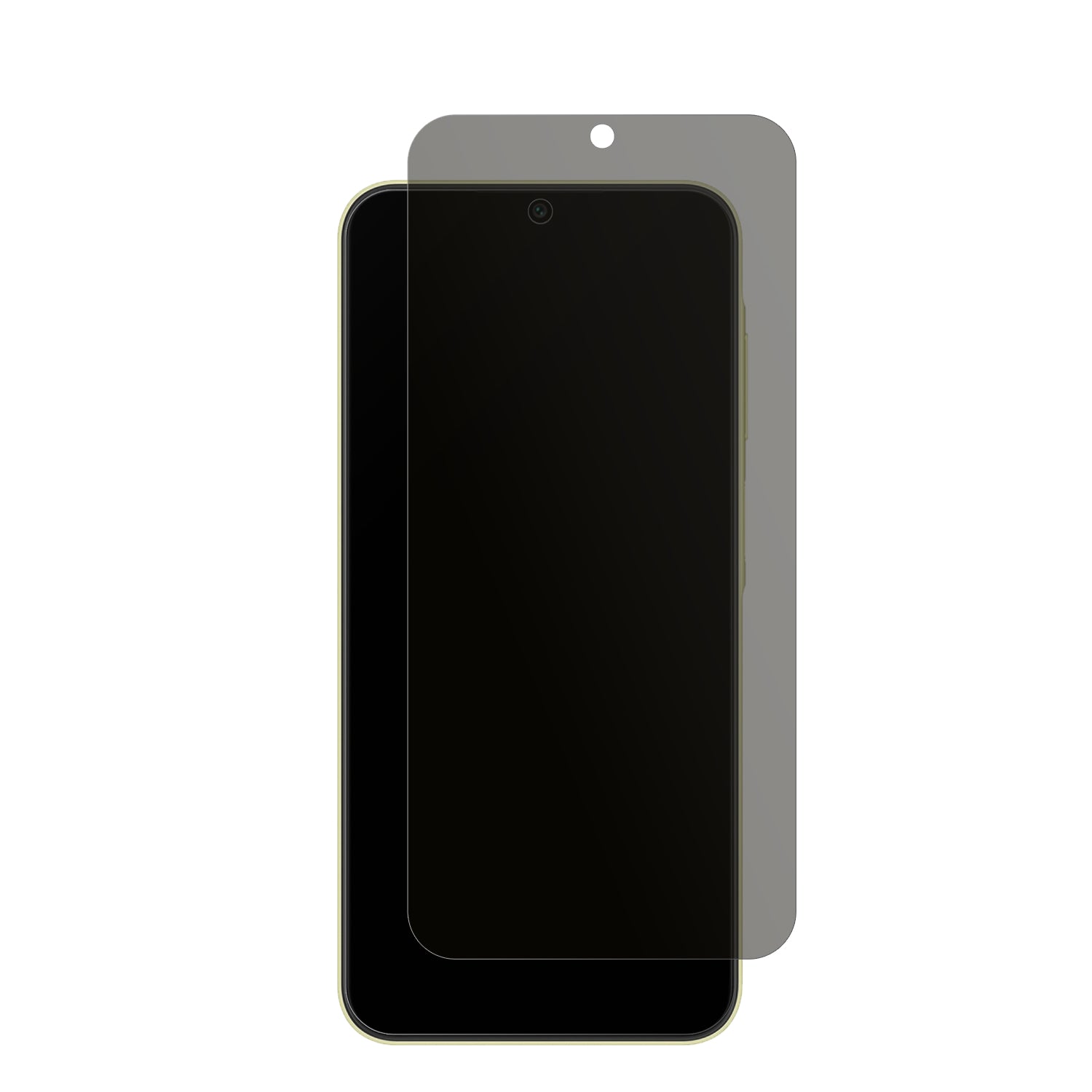 SAMSUNGGalaxy A25 5G mit aufgebrachtem dipos Displayschutz, der seitliche Einblicke blockiert