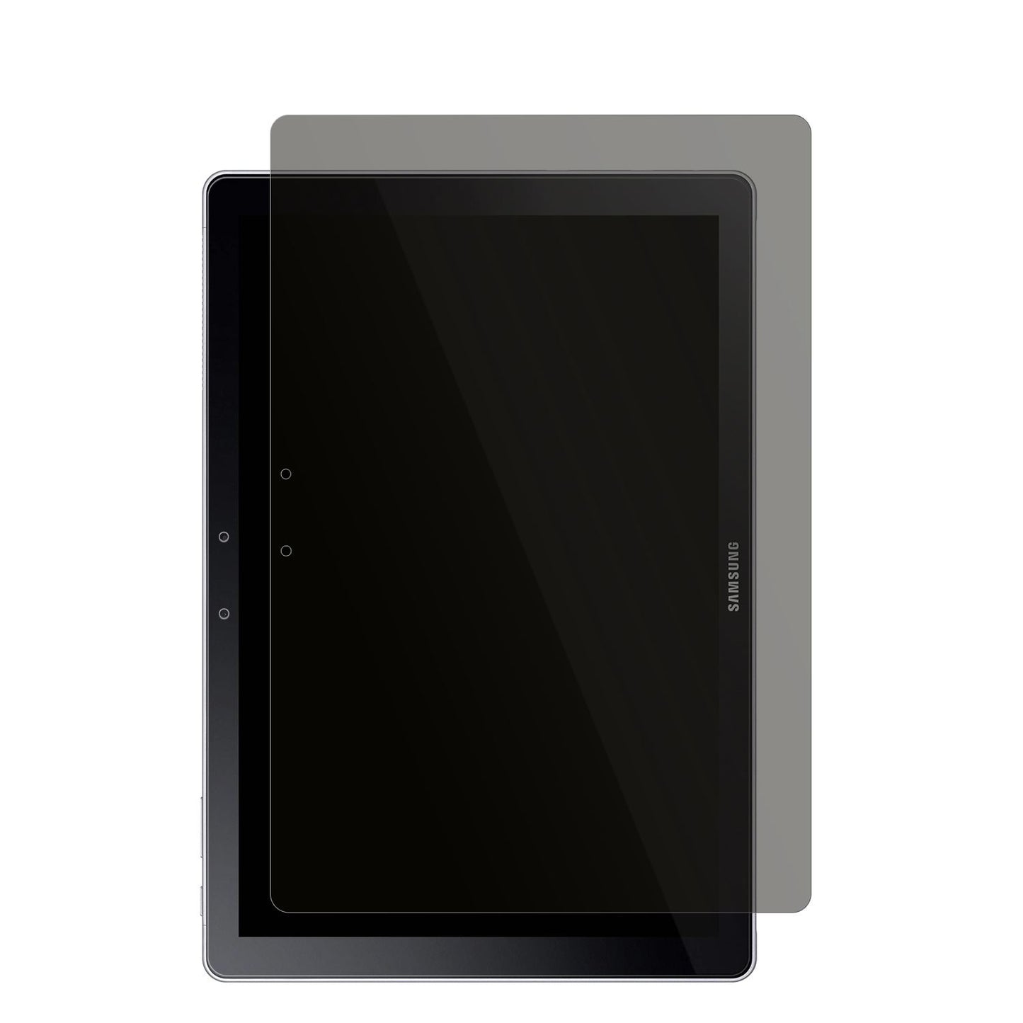 SamsungGalaxy Book 12 Zoll 1. Gen mit aufgebrachtem dipos Displayschutz, der seitliche Einblicke blockiert