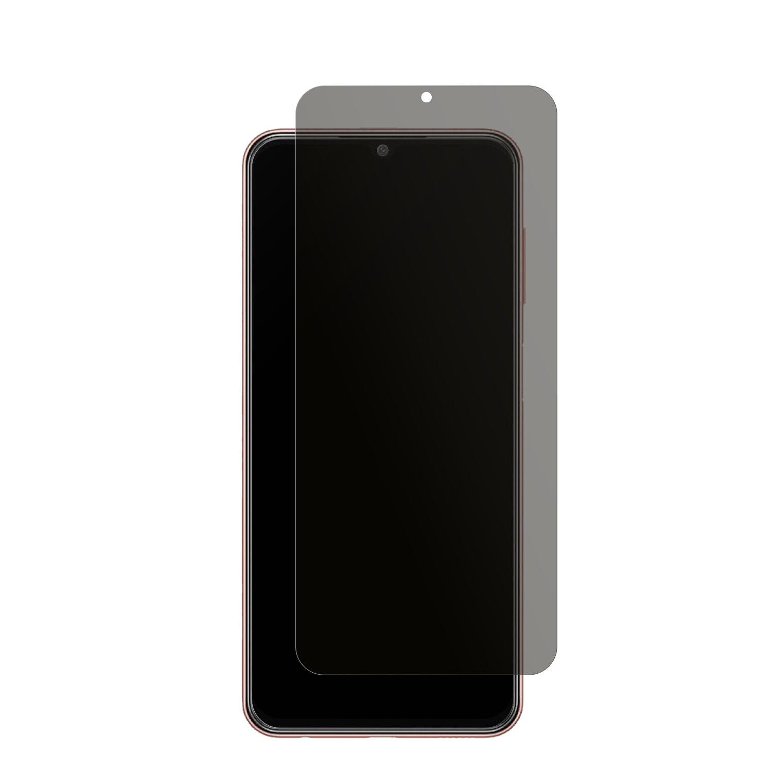 SamsungGalaxy M13 mit aufgebrachtem dipos Displayschutz, der seitliche Einblicke blockiert