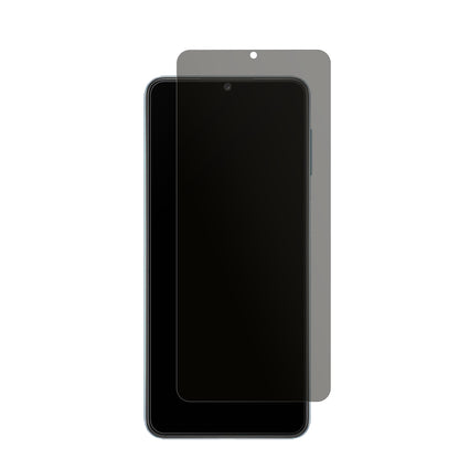 SamsungGalaxy M32 mit aufgebrachtem dipos Displayschutz, der seitliche Einblicke blockiert