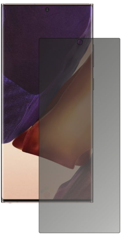 SamsungGalaxy Note 20 5G mit aufgebrachtem dipos Displayschutz, der seitliche Einblicke blockiert