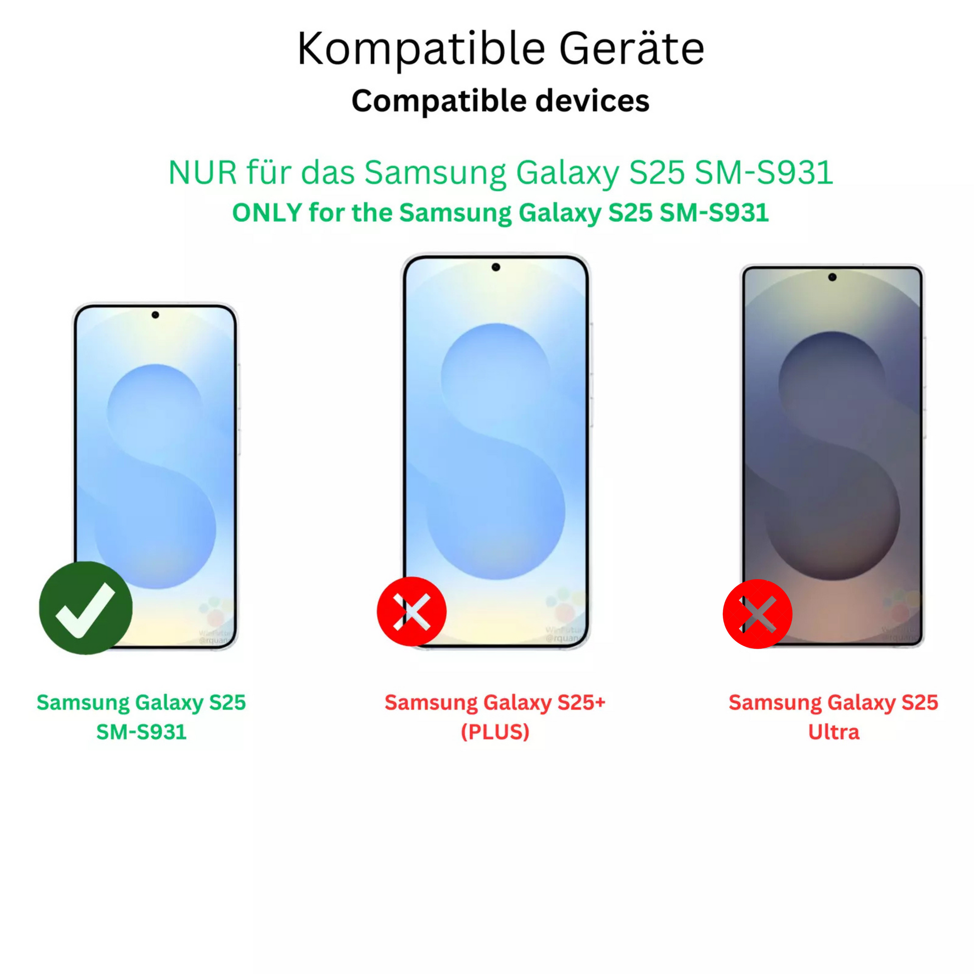 SamsungGalaxy S25 mit aufgebrachter dipos Displayschutzfolie, glasklare Darstellung ohne Einschränkungen
