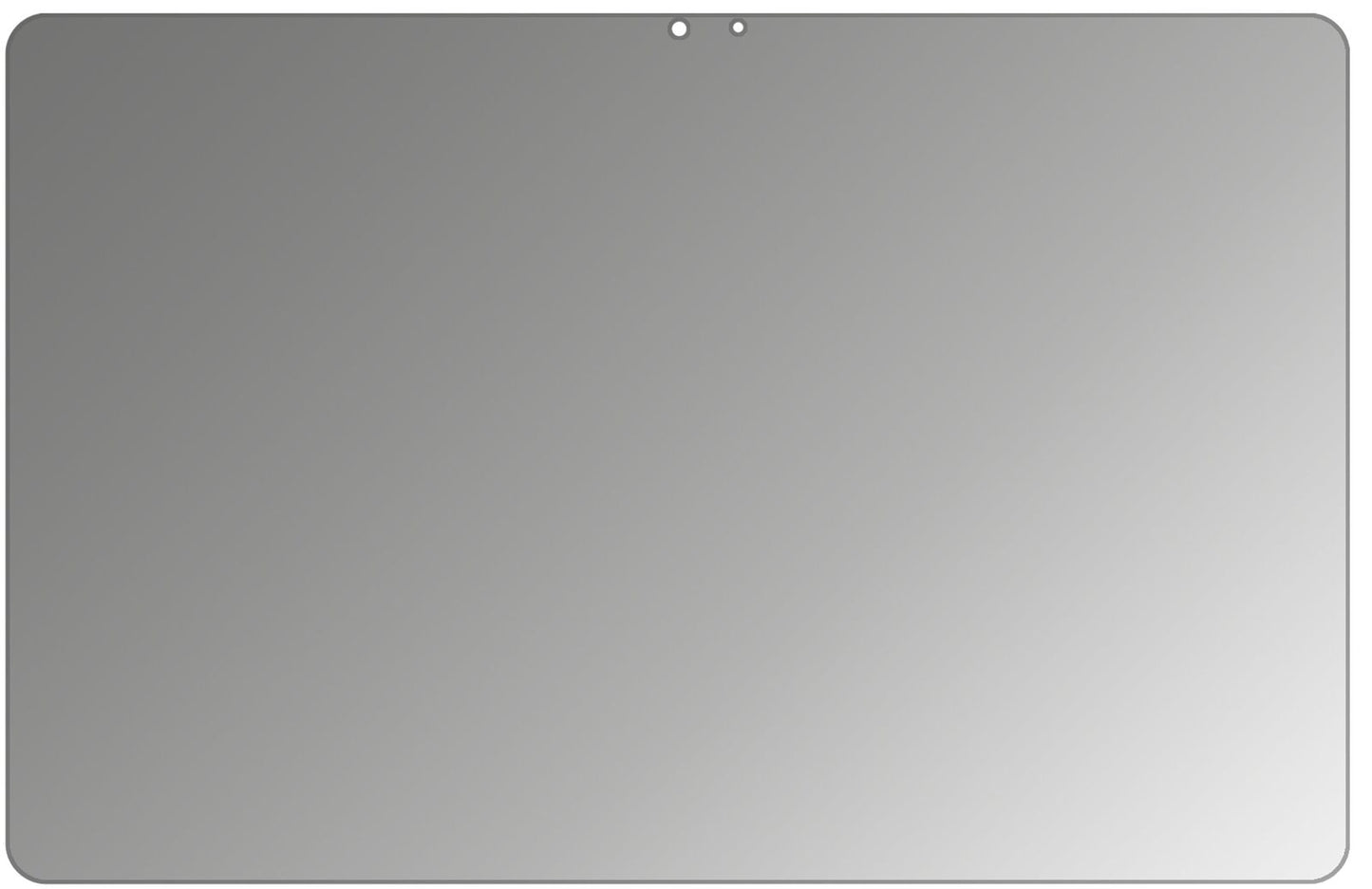 SamsungGalaxy Tab S7 FE mit aufgebrachtem dipos Displayschutz, der seitliche Einblicke blockiert