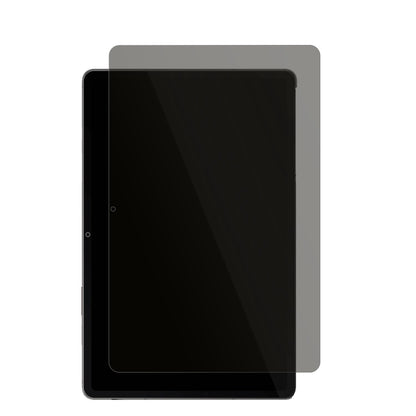 SamsungGalaxy Tab S9FE+ mit aufgebrachtem dipos Displayschutz, der seitliche Einblicke blockiert