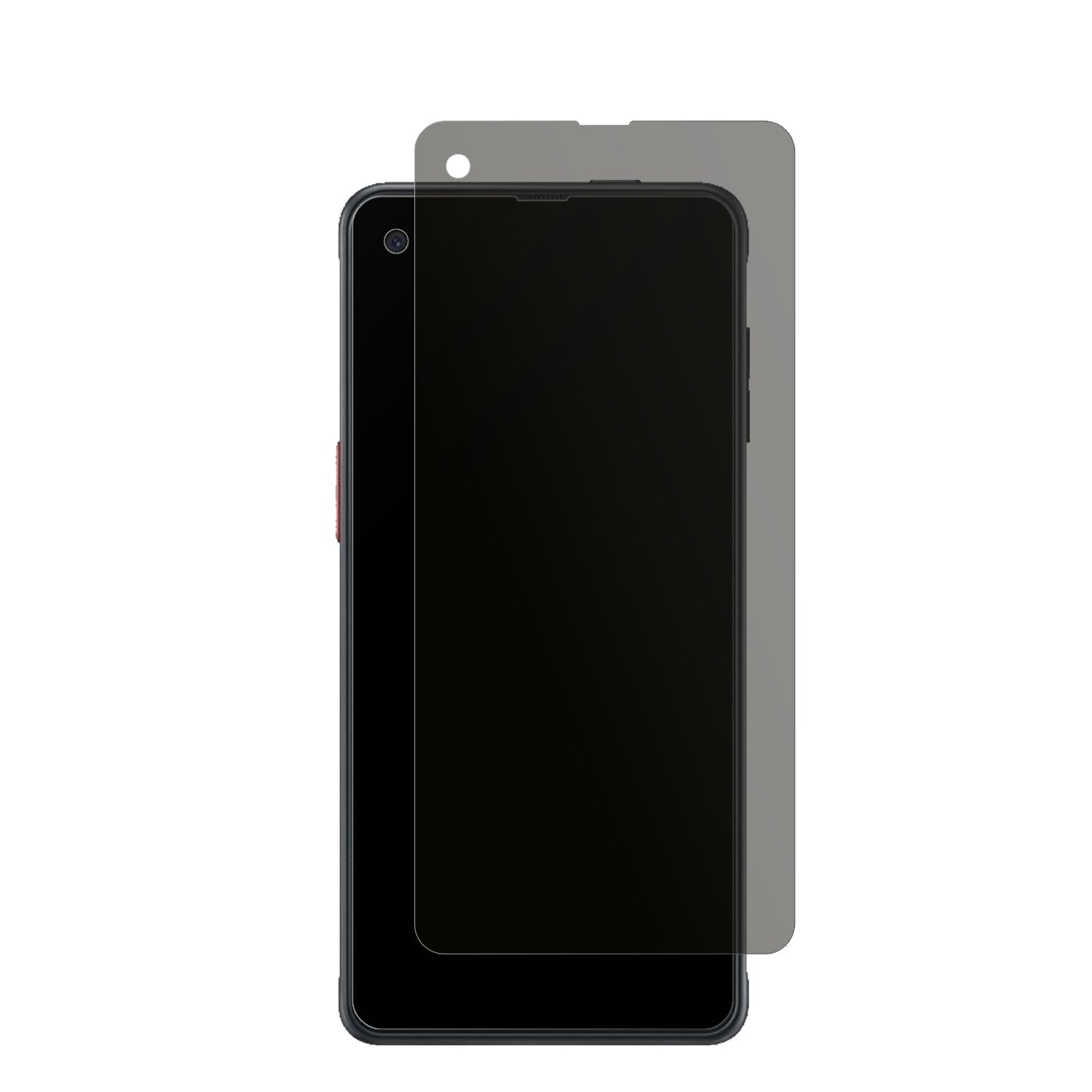 SamsungGalaxy Xcover 6 Pro EE mit aufgebrachtem dipos Displayschutz, der seitliche Einblicke blockiert