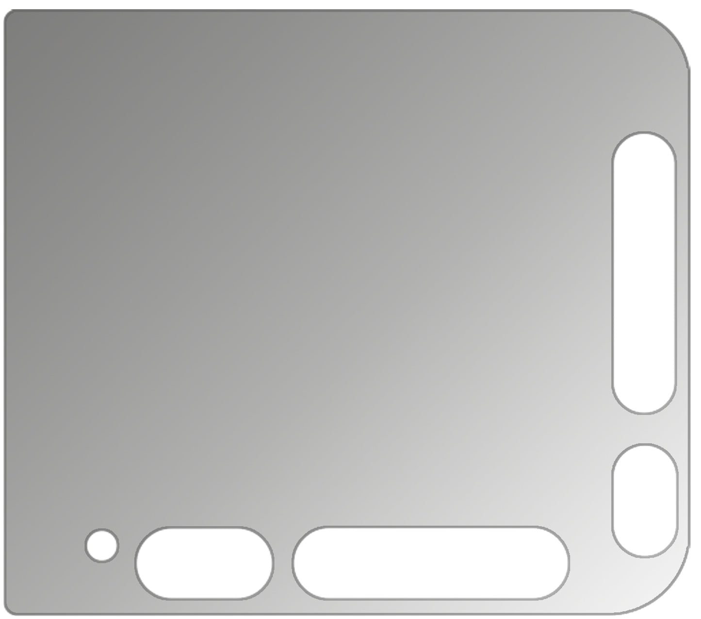 SonyDSC-RX0M2 mit aufgebrachtem dipos Displayschutz, der seitliche Einblicke blockiert