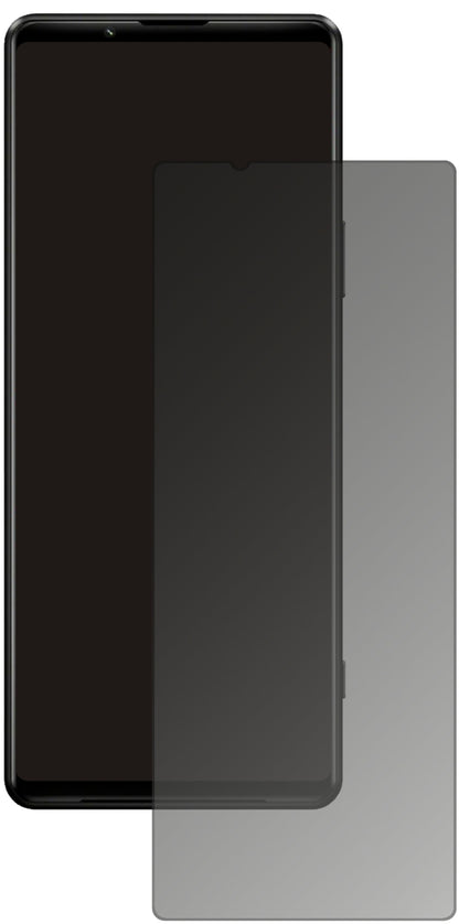 SonyXperia 1 III mit aufgebrachtem dipos Displayschutz, der seitliche Einblicke blockiert