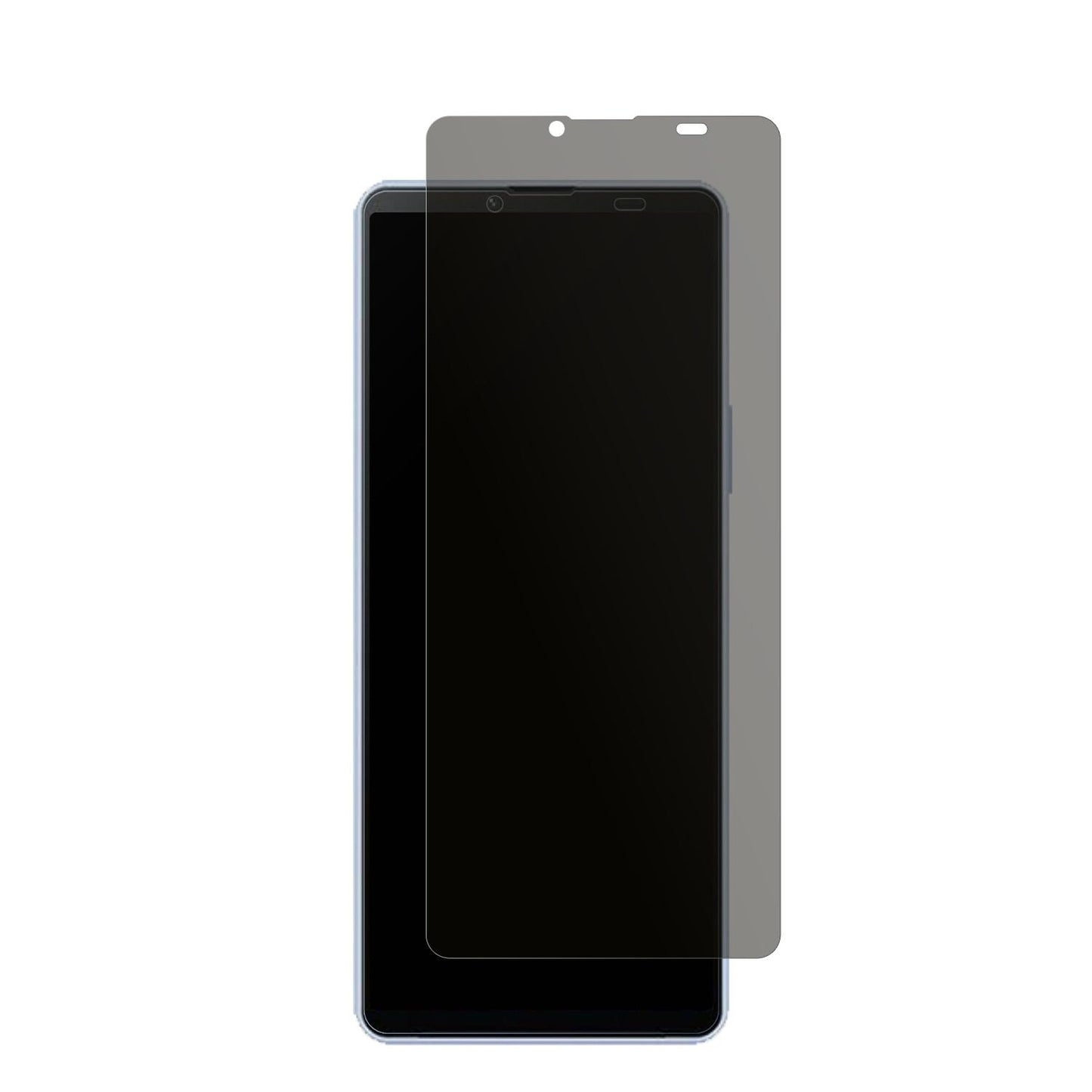 SonyXperia 10 V mit aufgebrachtem dipos Displayschutz, der seitliche Einblicke blockiert