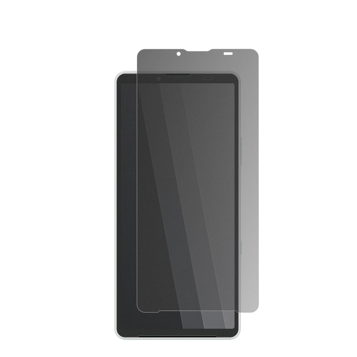 SonyXperia 10 VIII mit aufgebrachtem dipos Displayschutz, der seitliche Einblicke blockiert