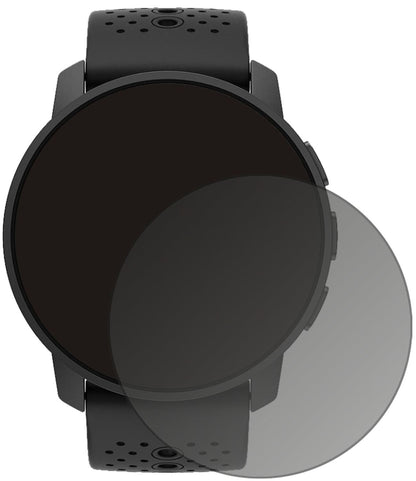 Suunto9 Peak mit aufgebrachtem dipos Displayschutz, der seitliche Einblicke blockiert