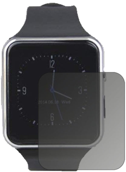 TagobeeTB01 Smartwatch mit aufgebrachtem dipos Displayschutz, der seitliche Einblicke blockiert