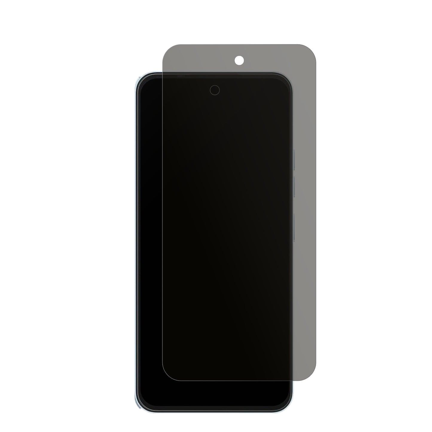 TecnoSpark 40C mit aufgebrachtem dipos Displayschutz, der seitliche Einblicke blockiert