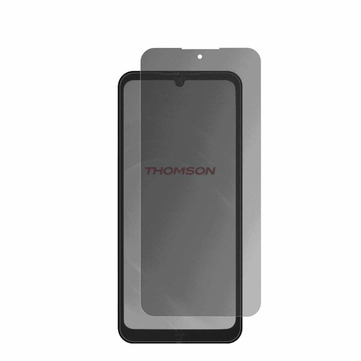 ThomsonOrigin 680 mit aufgebrachtem dipos Displayschutz, der seitliche Einblicke blockiert
