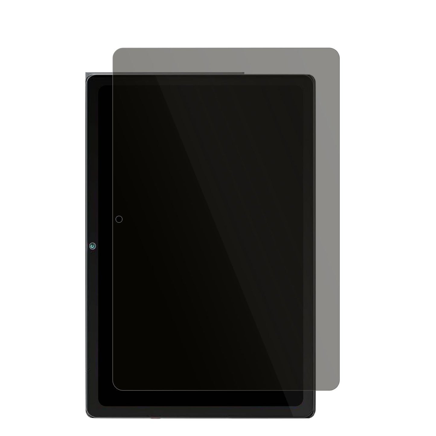 TibutaSmartpad A10 Tablet mit aufgebrachtem dipos Displayschutz, der seitliche Einblicke blockiert