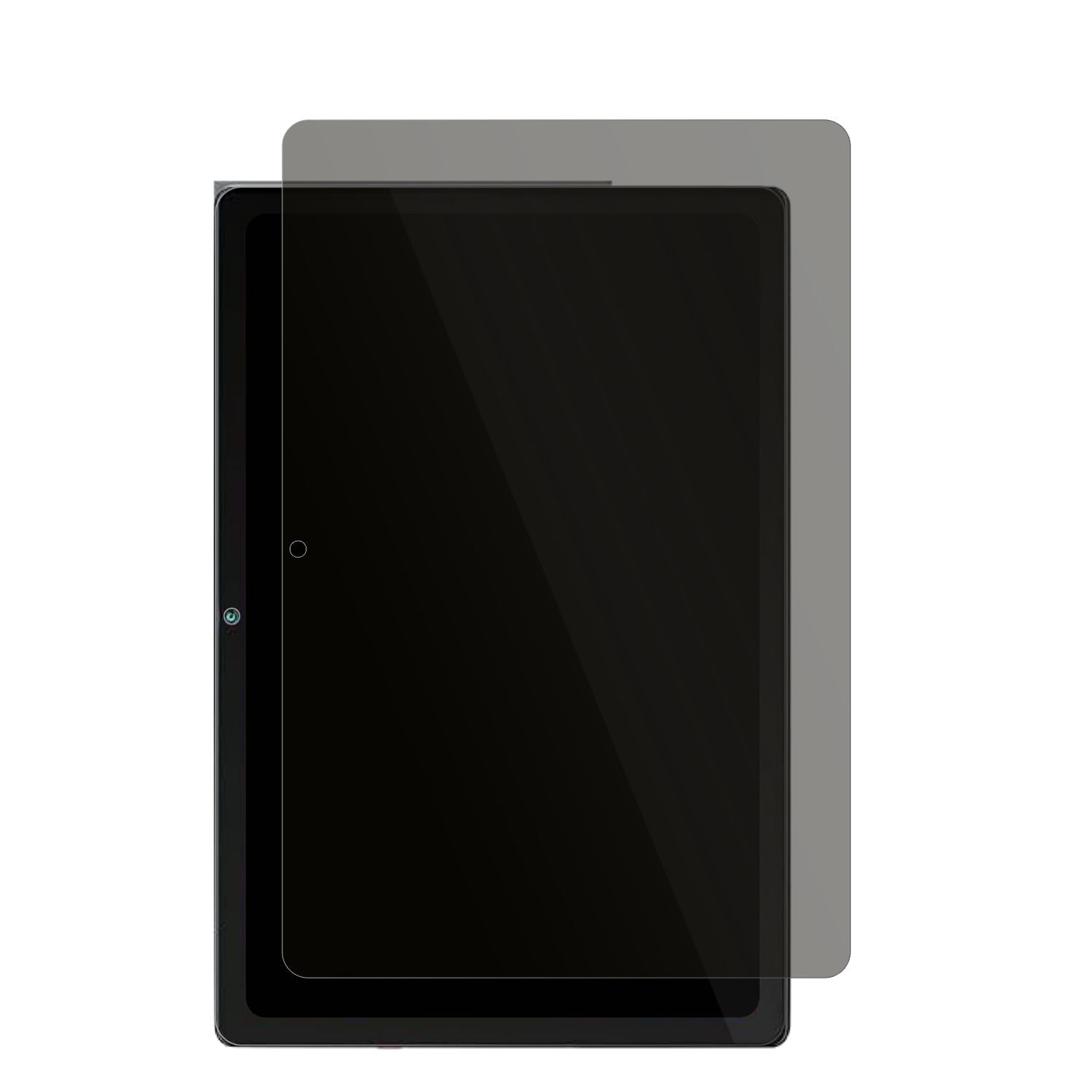 TibutaSmartpad A10 Tablet mit aufgebrachtem dipos Displayschutz, der seitliche Einblicke blockiert