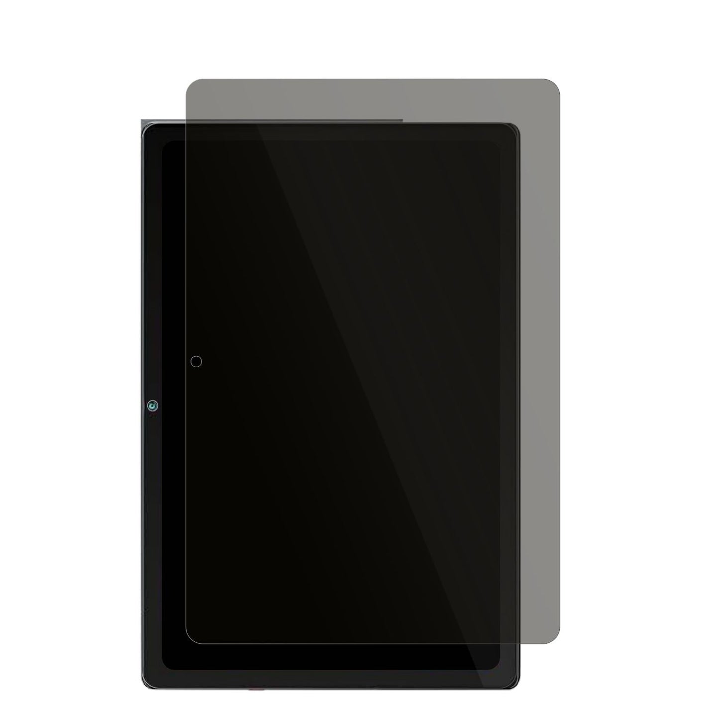 TibutaTablet mit aufgebrachtem dipos Displayschutz, der seitliche Einblicke blockiert