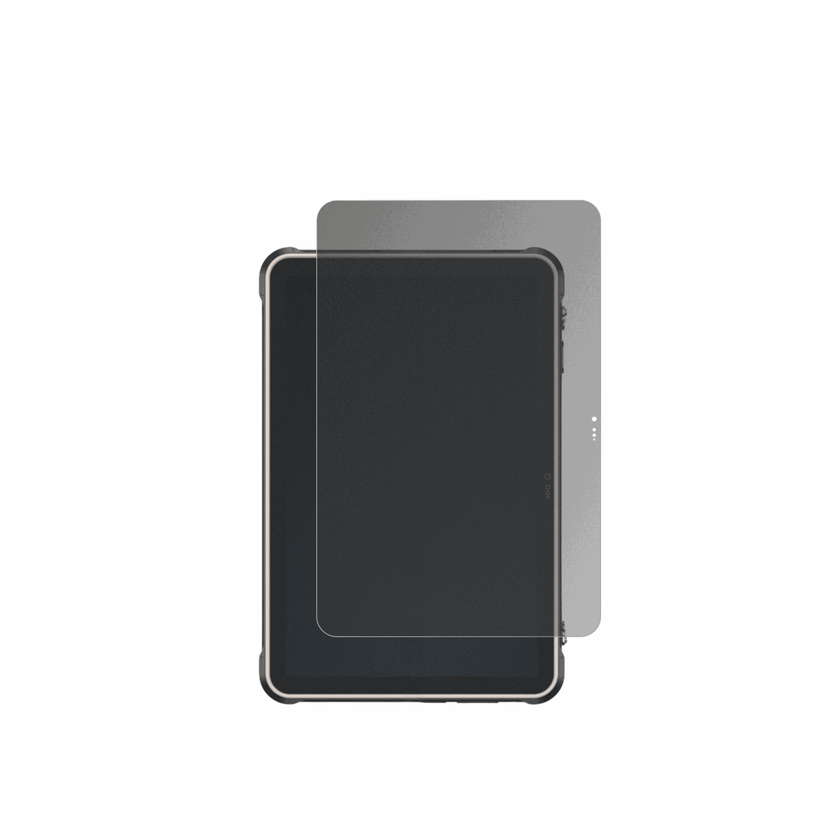 UlefoneRugKing Pad 2 Pro mit aufgebrachtem dipos Displayschutz, der seitliche Einblicke blockiert