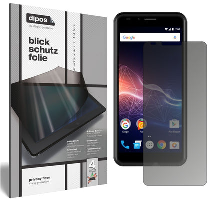 VertexImpress Click 3G 2018 mit aufgebrachtem dipos Displayschutz, der seitliche Einblicke blockiert