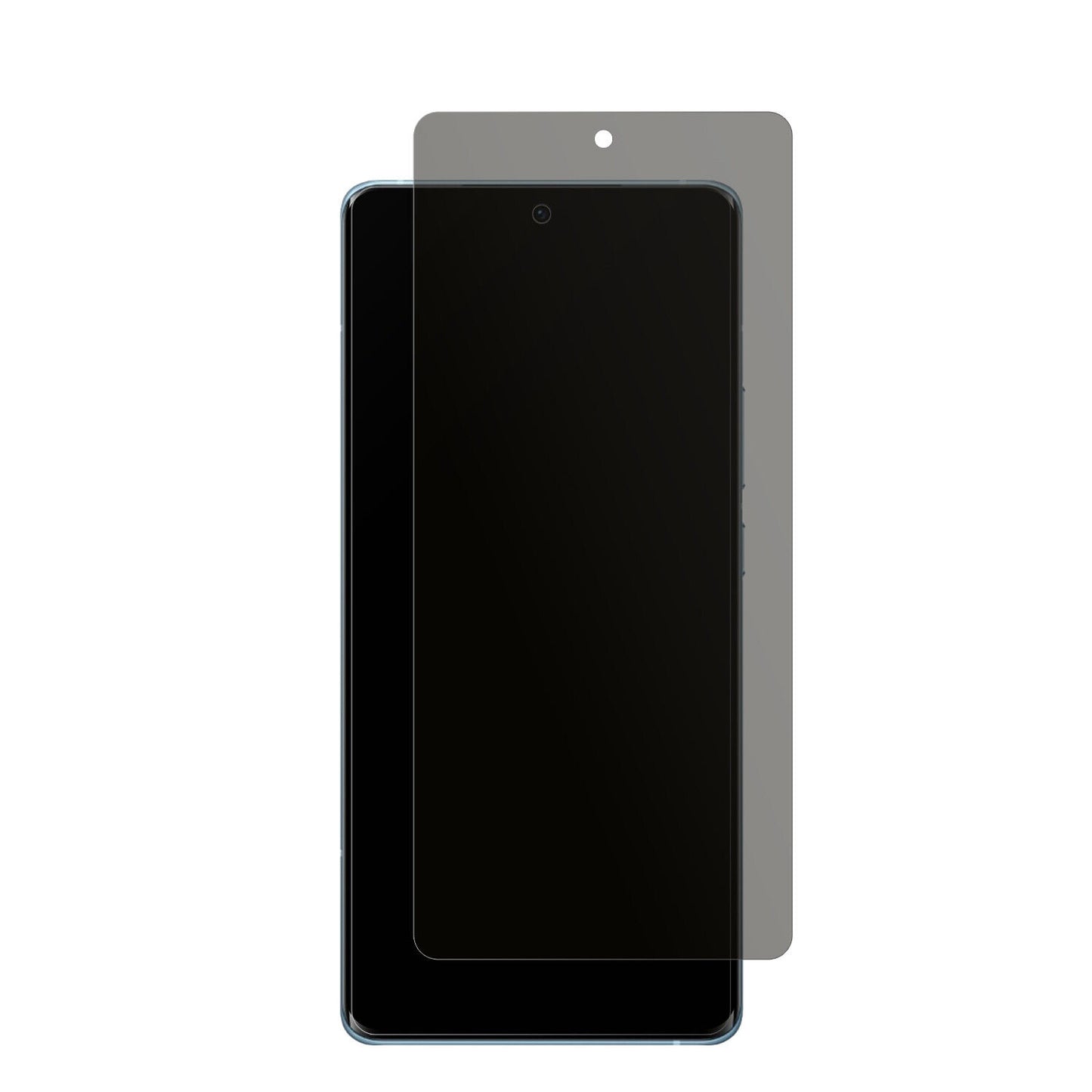 VivoX60 T mit aufgebrachtem dipos Displayschutz, der seitliche Einblicke blockiert