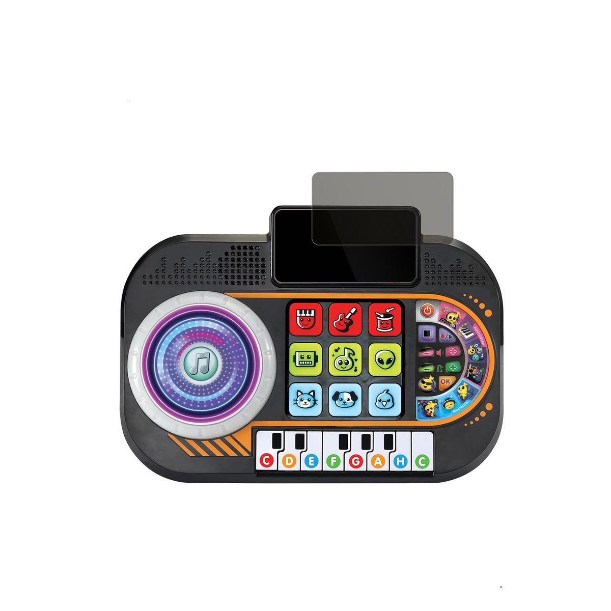 VtechMein Mini-Mischpult mit aufgebrachtem dipos Displayschutz, der seitliche Einblicke blockiert