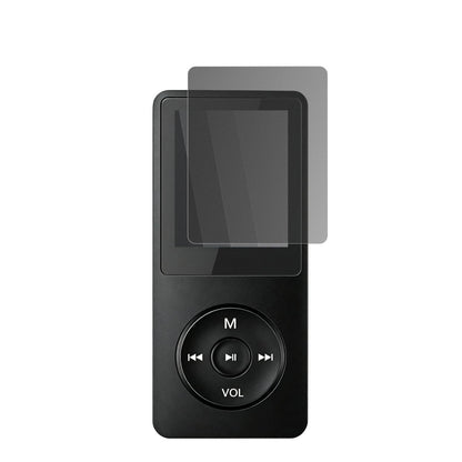 WitfoamSHD151 MP3-Player mit aufgebrachtem dipos Displayschutz, der seitliche Einblicke blockiert