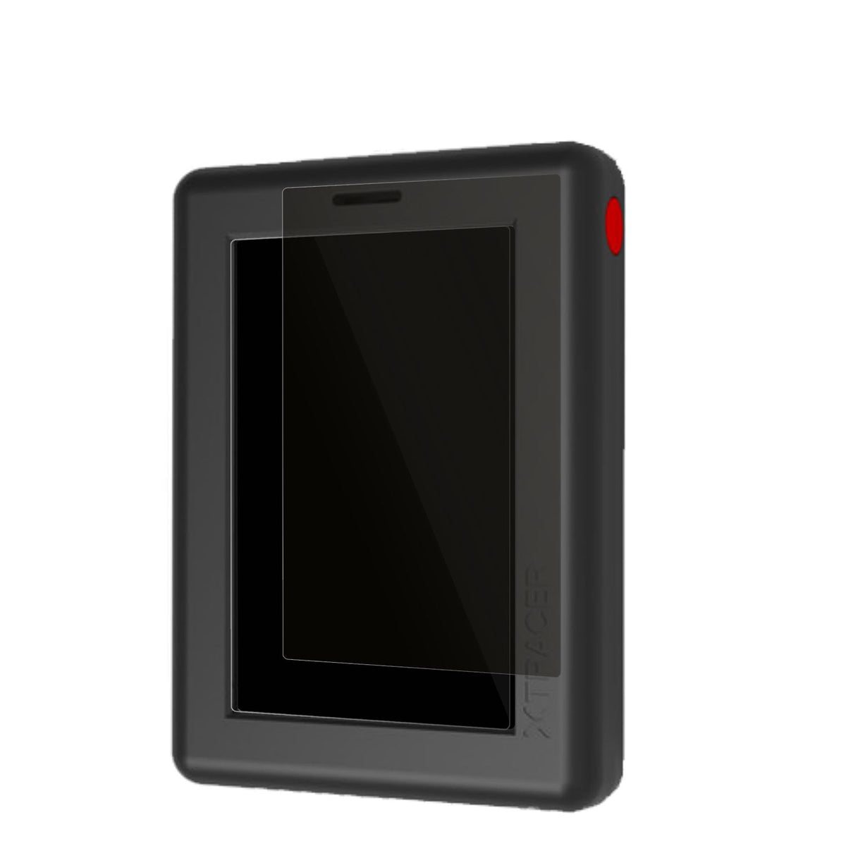 XCTracer Maxx III mit aufgebrachtem dipos Displayschutz, der seitliche Einblicke blockiert