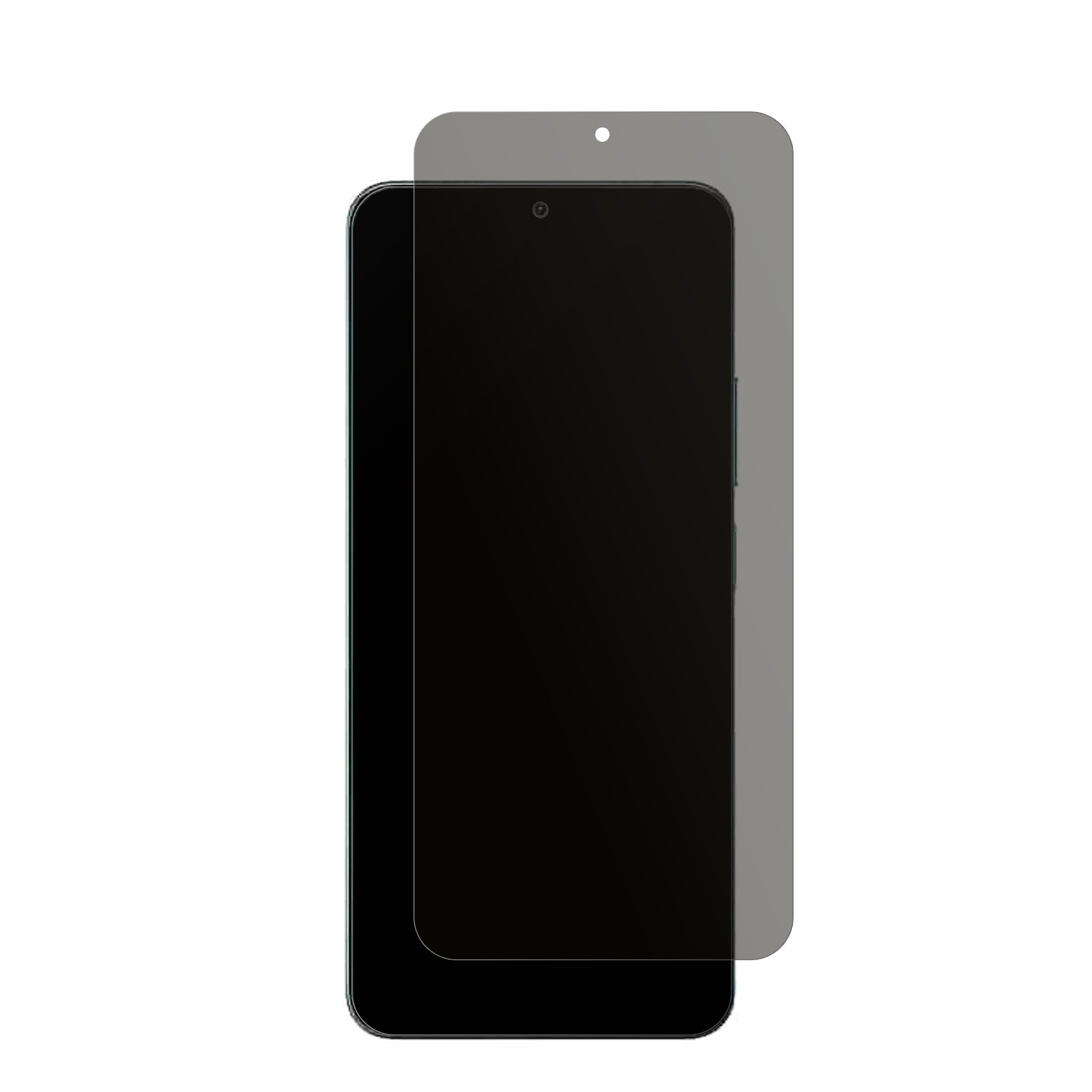 XiaomiPoco M7 5G mit aufgebrachtem dipos Displayschutz, der seitliche Einblicke blockiert
