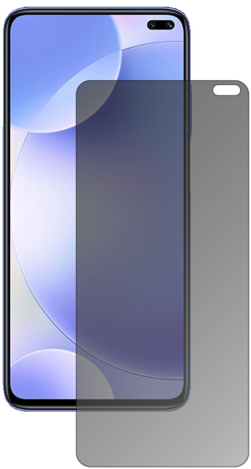 XiaomiRedmi K30 mit aufgebrachtem dipos Displayschutz, der seitliche Einblicke blockiert