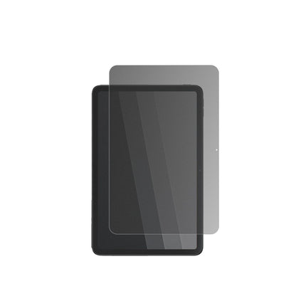 XiaomiRedmi Pad 2 mit aufgebrachtem dipos Displayschutz, der seitliche Einblicke blockiert
