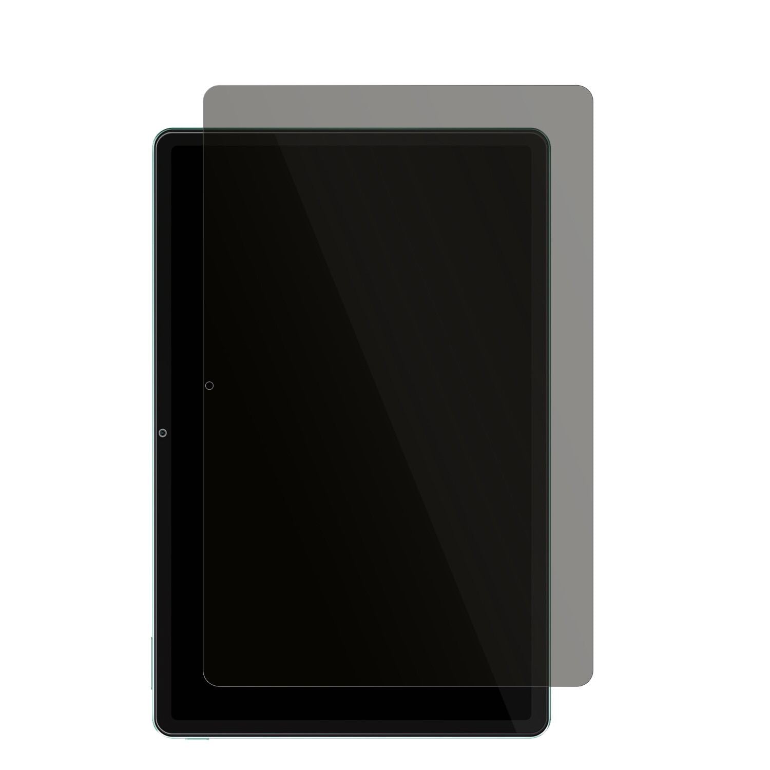 XiaomiRedmi Pad SE mit aufgebrachtem dipos Displayschutz, der seitliche Einblicke blockiert