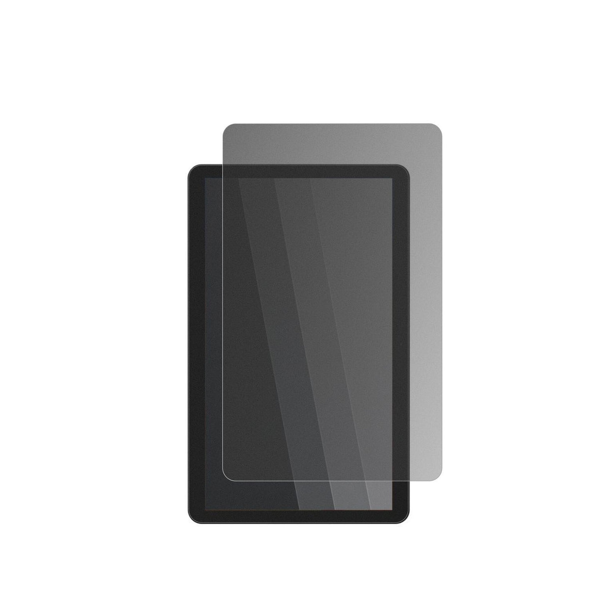 ZebraKC50 15 Zoll mit aufgebrachtem dipos Displayschutz, der seitliche Einblicke blockiert