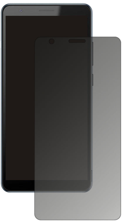ZTEBlade A31 Plus mit aufgebrachtem dipos Displayschutz, der seitliche Einblicke blockiert
