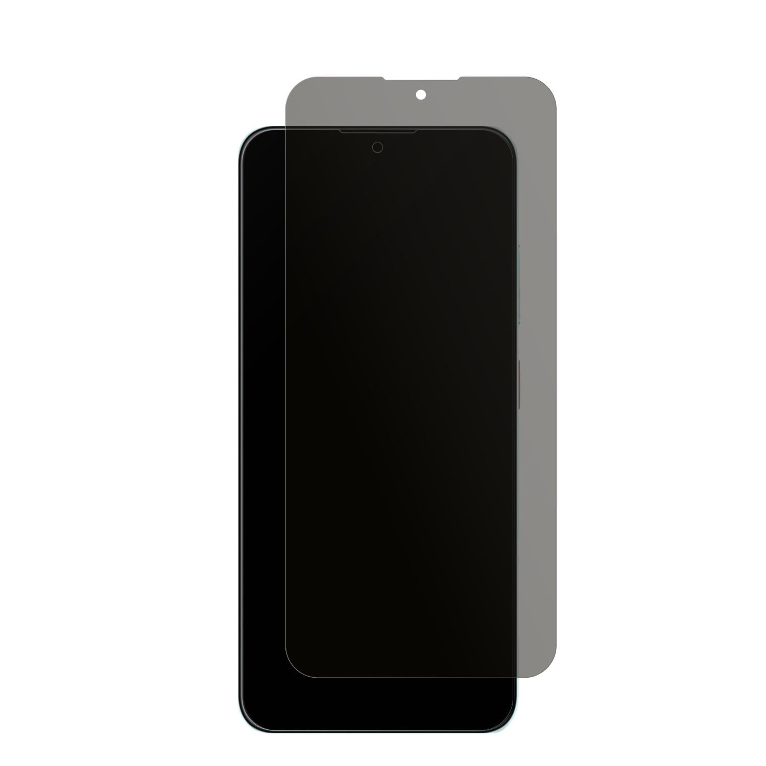ZTEBlade A55 mit aufgebrachtem dipos Displayschutz, der seitliche Einblicke blockiert
