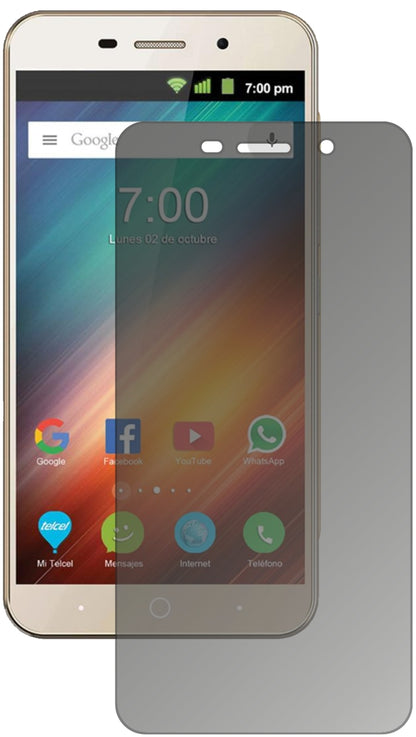 ZTEBlade A602 mit aufgebrachtem dipos Displayschutz, der seitliche Einblicke blockiert