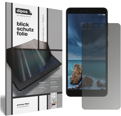 ZTEBlade A7 Vita mit aufgebrachtem dipos Displayschutz, der seitliche Einblicke blockiert