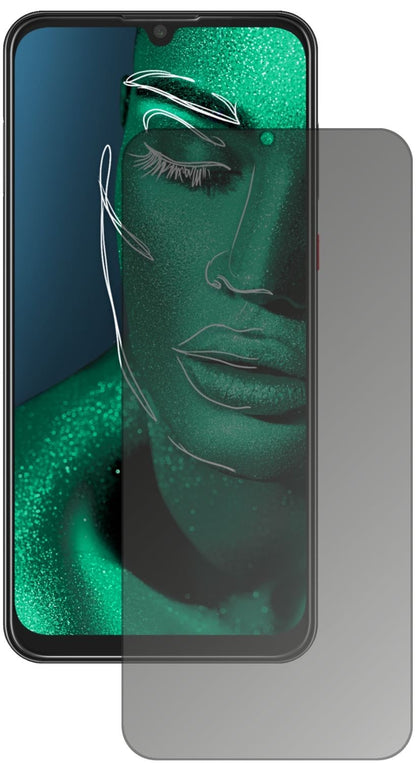 ZTEBlade V10 Vita mit aufgebrachtem dipos Displayschutz, der seitliche Einblicke blockiert