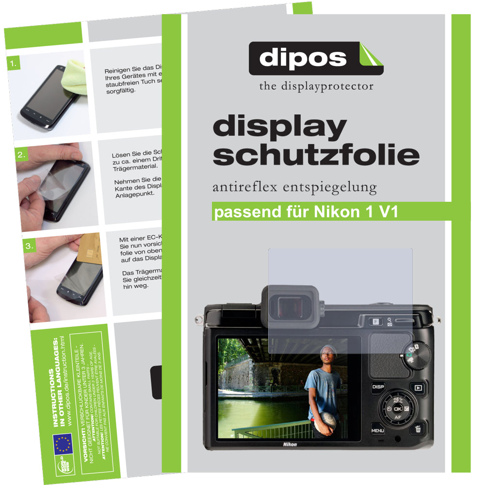 2x Schutzfolie matt für 1 V1 Nikon Display-Schutzfolie