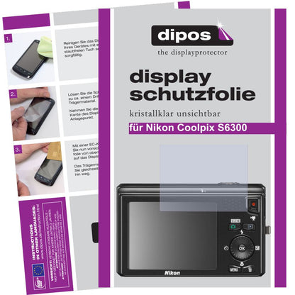 2x Screen Protector for Nikon Coolpix S6300 Protection Crystal Clear dipos