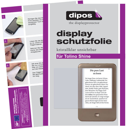 2x Schutzfolie klar für Shine Tolino Display-Schutzfolie