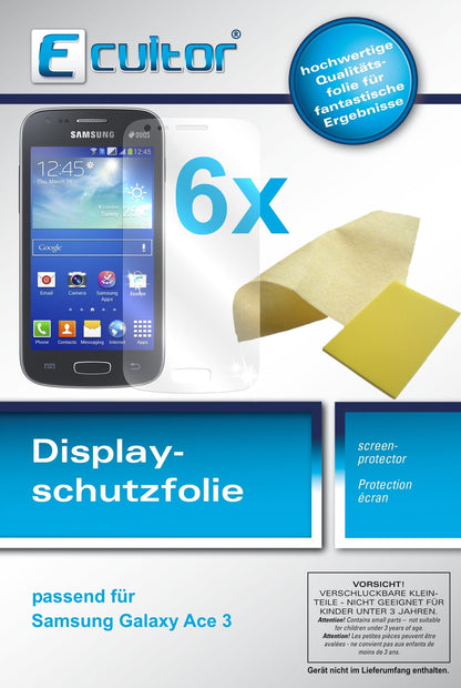 6x Schutzfolie klar für Galaxy Ace 3 Samsung Display-Schutzfolie