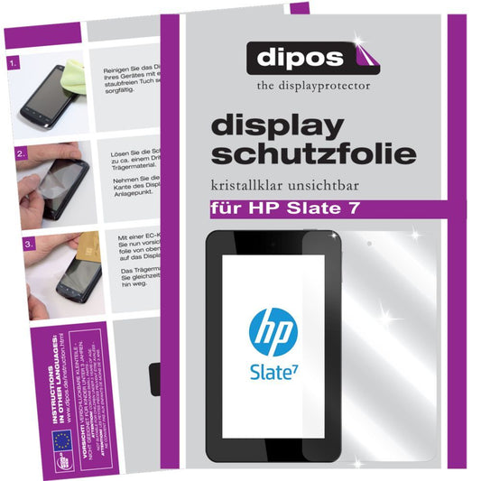dipos 2x Clear Screen Protector for HP Slate 7