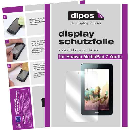 dipos 2x Clear Screen Protector for Huawei Mediapad 7 Youth