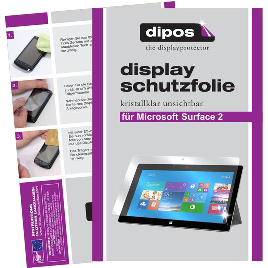 2x Screen Protector for Microsoft Surface 2 protection guard crystal clear