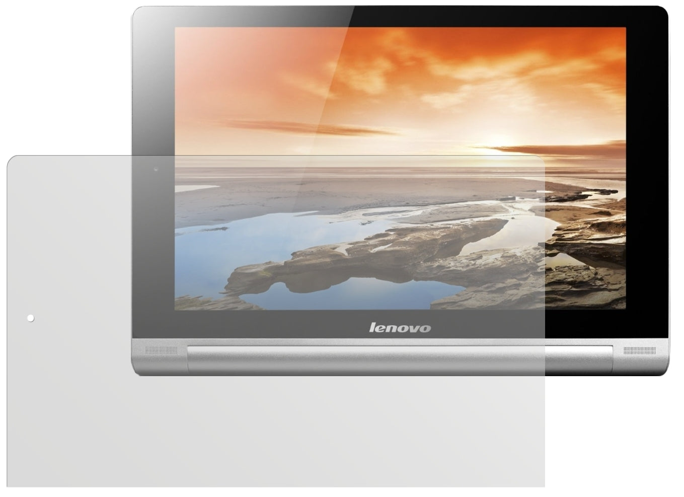Yoga Tablet 10 / 10 HD+Lenovo mit aufgebrachter dipos Displayschutzfolie, die lästige Fingerabdrücke minimiert