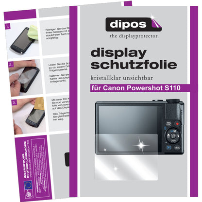 6x Schutzfolie klar für Powershot S110 Canon Display-Schutzfolie