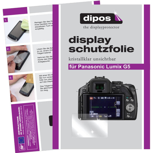 6x Clear Screen Protector for Lumix G5 Panasonic – Ultra-Thin, Crystal Clear | dipos
