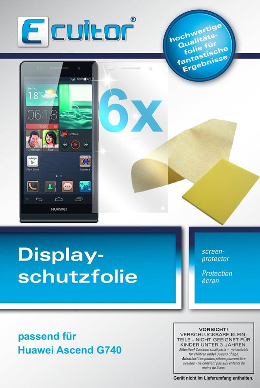 Ecultor 6x Clear Screen Protector for Huawei Ascend G740