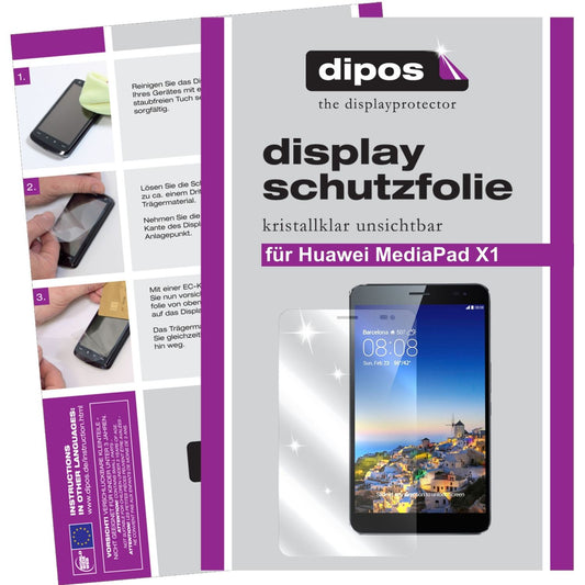 dipos 2x Clear Screen Protector for Huawei MediaPad X1 / X2 7.0