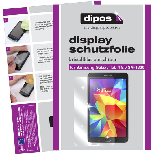 2x Schutzfolie klar für Galaxy Tab 4 8.0 Samsung Display-Schutzfolie
