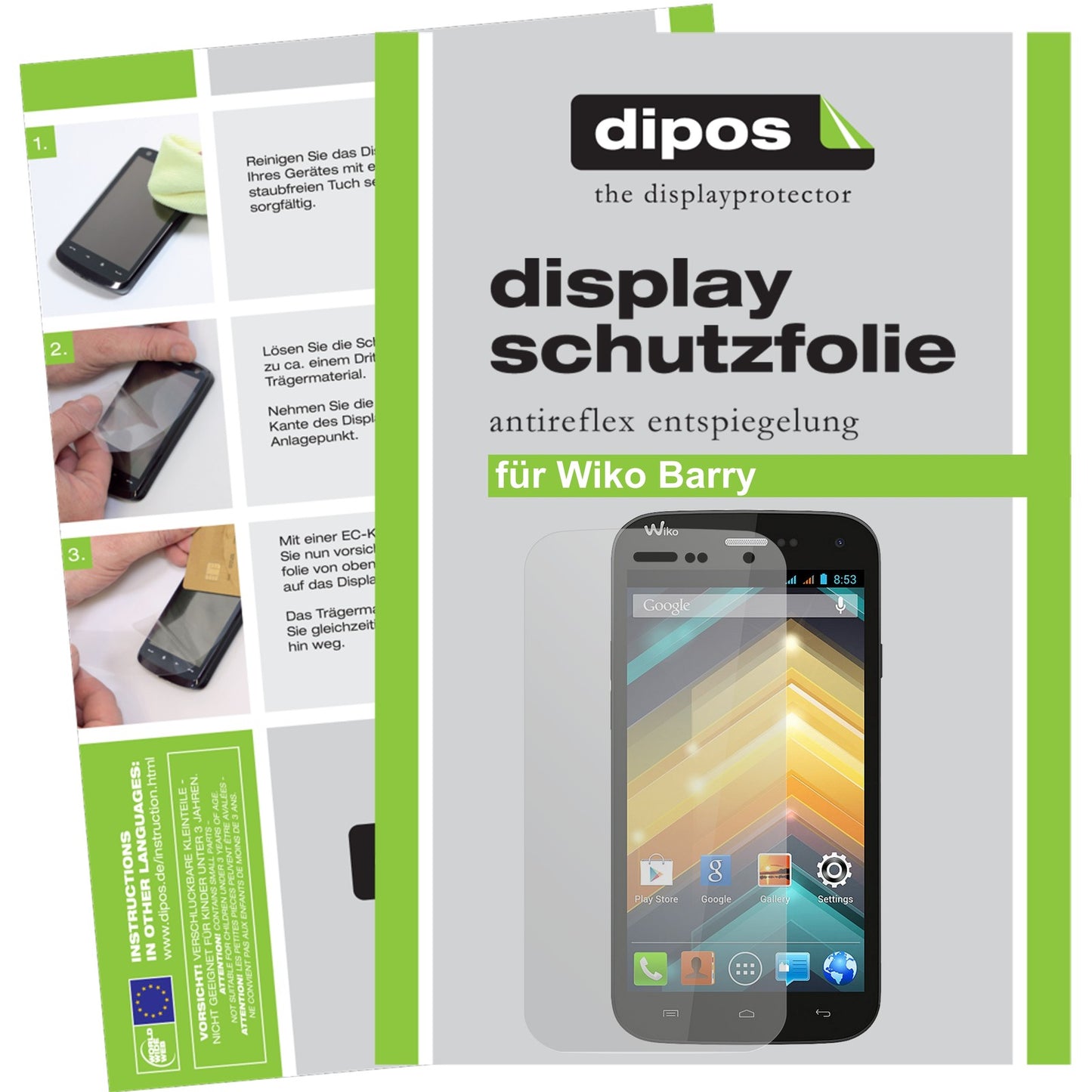 6x Schutzfolie matt für Barry Wiko Display-Schutzfolie